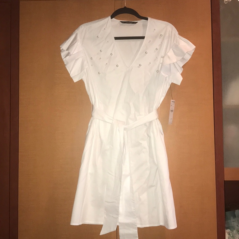 Zara pearl detail dress!! Size XS